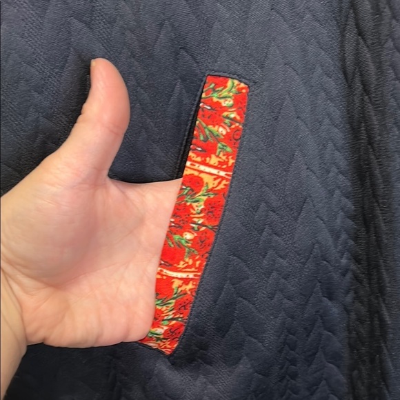 BloomChic Red and Blue Utility Jacket with Hood - Picture 5 of 8